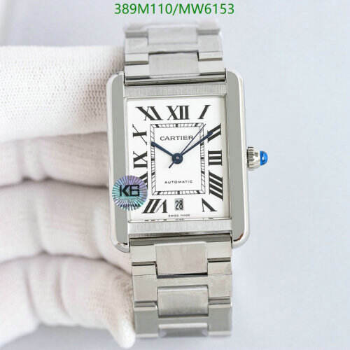 Cartier Tank Watch, Stainless Steel, Sapphire Crystal, 40.5-31mm - MW6153 2 Cartier Tank Watch, Stainless Steel, Sapphire Crystal, 40.5-31mm - MW6153