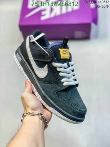 Nike SB Dunk Low Black White Skateboarding Shoes MS6812 Unisex EU36-45 6 Nike SB Dunk Low Black White Skateboarding Shoes MS6812 Unisex EU36-45