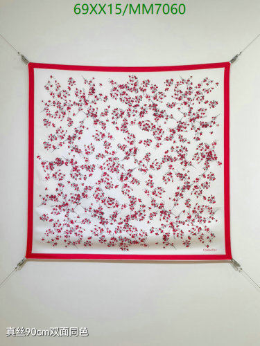 Dior Silk Scarf - Floral Print, 90x90cm - Elegant Women's Fashion Accessory