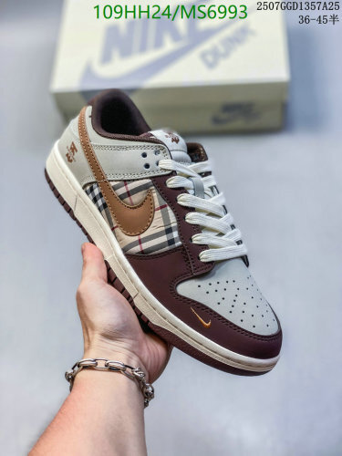 Nike Dunk Low Burberry Custom Sneakers, Unisex Sizes EU36-45, MS6993
