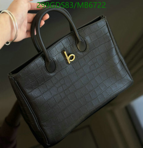 Burberry Genuine Leather Tote Bag, 30*24*13cm, Alligator Pattern, Black