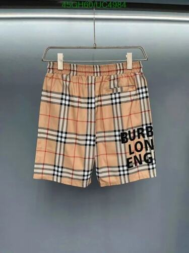 Burberry Men's Beige Checkered Swim Trunks Beach Shorts, Size M-3XL