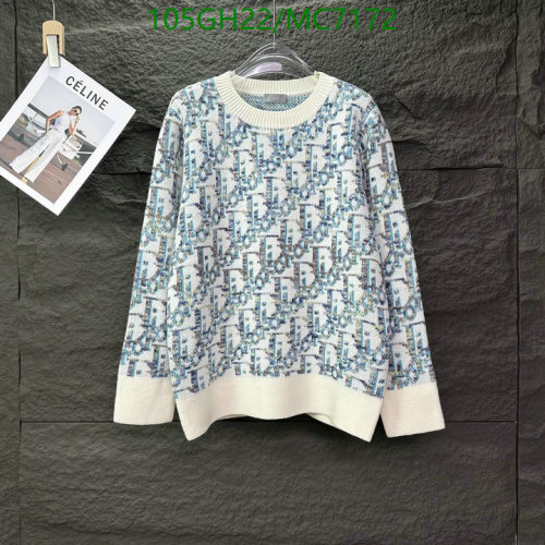 Dior Oblique Motif Wool Sweater, Comfortable Fit, Sizes S-XL, Crew Neck