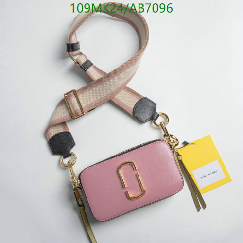 Marc Jacobs Pink Leather Snapshot Crossbody Bag with Striped Shoulder Strap 7 Marc Jacobs Pink Leather Snapshot Crossbody Bag with Striped Shoulder Strap