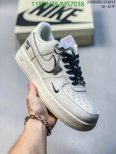 Nike Air Force 1 Low Cream White/Black Unisex Shoes MS7038 - EU36-45