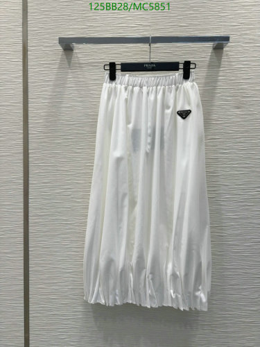 Prada White Cotton Midi Skirt - Elegant and Comfortable, Sizes S-M-L