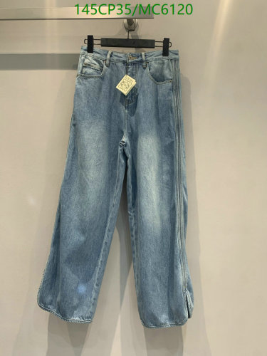 Loewe Women's Wide-Leg Jeans - Light Blue Denim, Comfortable Fit, Stylish Design