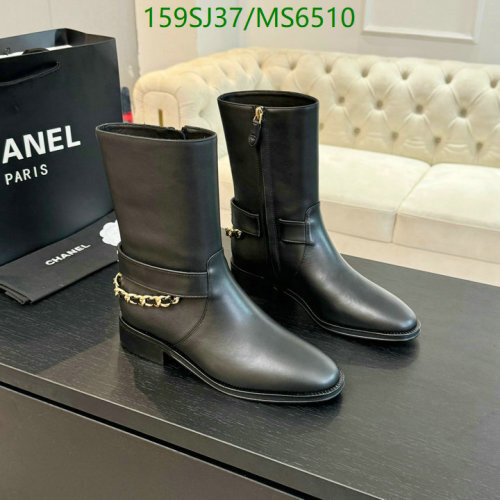 Elegant Chanel Black Leather Ankle Boots with Chain Detail - Women's EU35-41