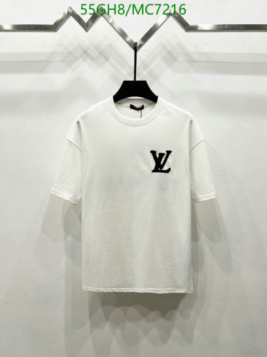 Louis Vuitton Men's Cotton T-Shirt with Embroidered Logo - Casual Style