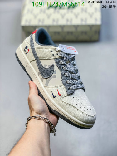 Nike Dunk Low Retro Premium MLB Grey White Shoes MS6814 Unisex EU36-45