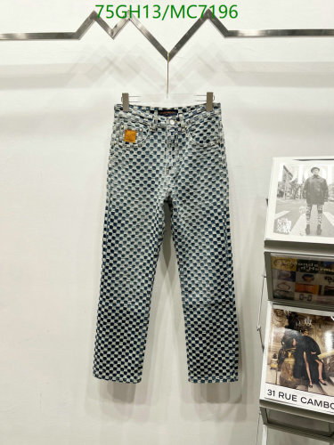 Louis Vuitton Men's Denim Pants with Damier Pattern - Stylish and Comfortable