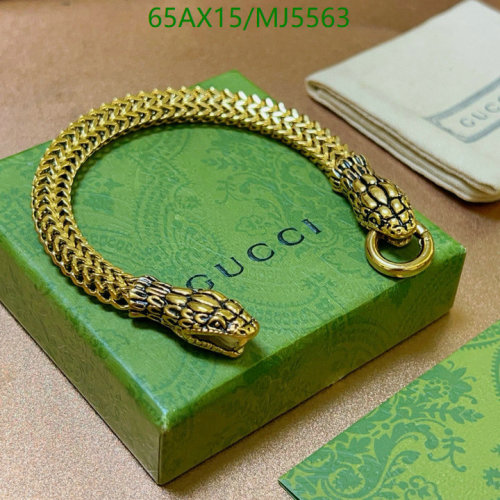 Gucci Gold-Tone Snake Chain Bracelet, Sizes 18-22cm, Statement Jewelry