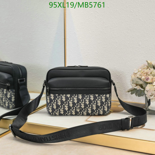 Dior Oblique Jacquard Canvas Crossbody Bag, Leather Trim, Compact & Stylish