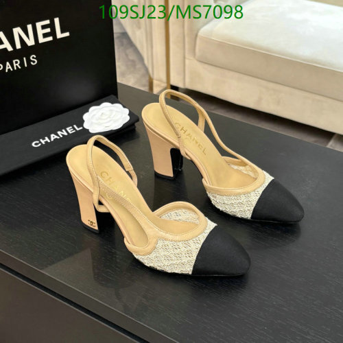 Chanel Slingback Pumps for Women, Sheepskin & Leather, Beige and Black