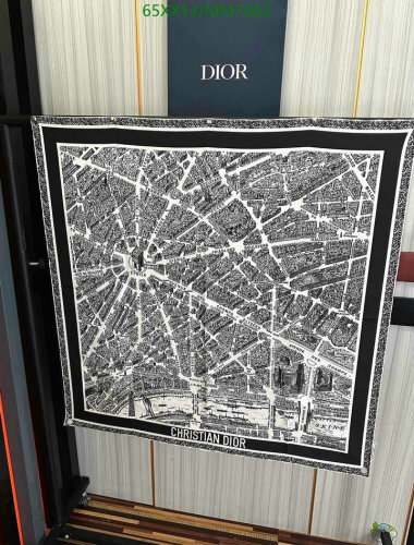 Dior Silk Scarf - 90x90cm - Elegant City Map Design - Perfect Gift