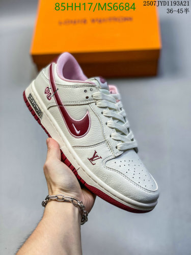 Nike x Louis Vuitton Dunk Low Custom Sneakers - MS6684 Unisex Shoes