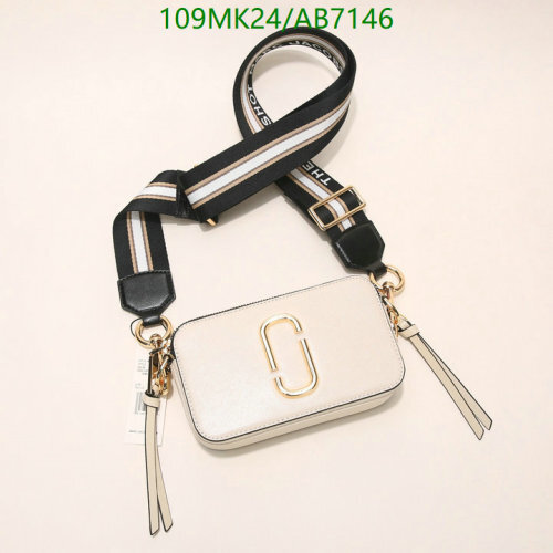 Marc Jacobs The Snapshot Leather Camera Bag with Striped Strap - Ivory 5 Marc Jacobs The Snapshot Leather Camera Bag with Striped Strap - Ivory