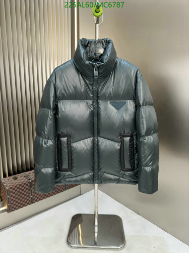 Prada Men's Shiny Padded Down Jacket, Warm Winter Coat, Sizes M-3XL