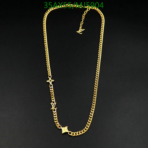 Louis Vuitton Gold-Tone Chain Necklace with LV Charms, Elegant Jewelry 7 Louis Vuitton Gold-Tone Chain Necklace with LV Charms, Elegant Jewelry