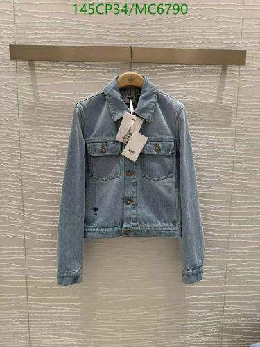 Dior Denim Jacket Classic Fit, Light Blue Cotton, and Button Closure
