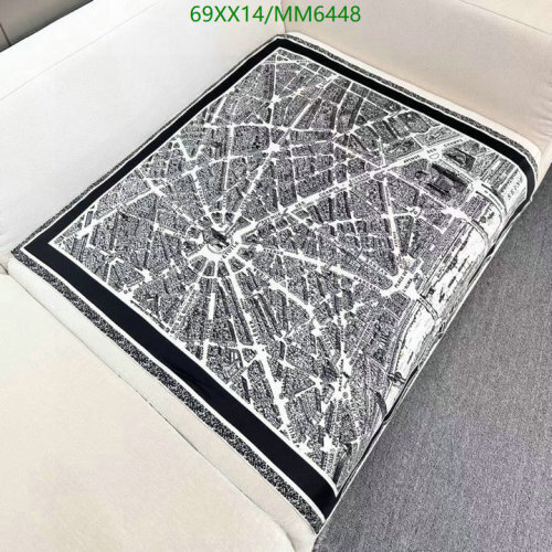 Dior Silk Scarf with Paris Map Print - 90x90cm Square Scarf