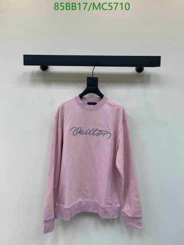 Louis Vuitton Pink Cotton Sweatshirt With Embroidered Logo, Sizes S-M-L