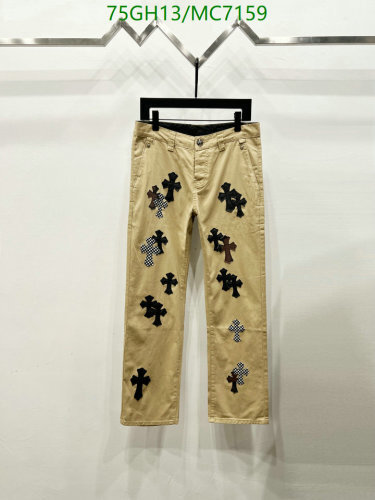 Chrome Hearts Cotton Pants With Cross Patches, Sizes S-2XL