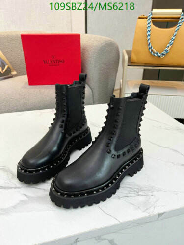 Valentino Garavani Studded Leather Ankle Boots, Women Shoes, EU35-41
