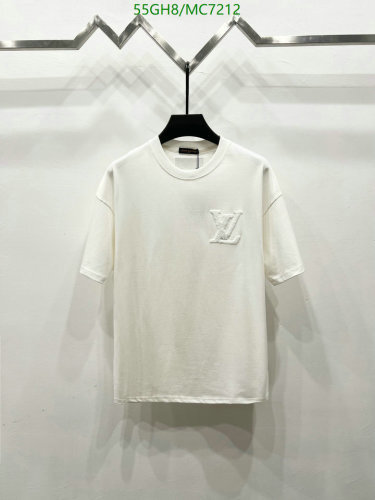 Louis Vuitton Cotton Crewneck T-Shirt With LV Logo - Casual & Comfortable