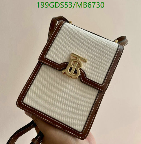 Burberry TB Bag, Canvas and Leather Crossbody, 19*14*6CM - Stylish and Compact