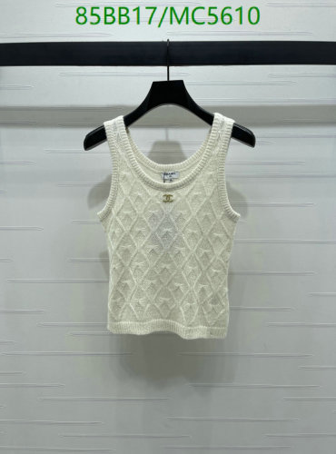 Chanel Women's Wool Tank Top - Sleeveless Knitwear, Cream Color, Sizes S-M-L