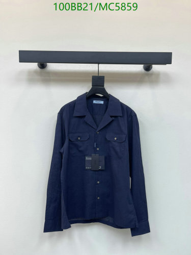 Prada Long Sleeve Cotton Shirt - Classic Style, Comfortable Fit - S to L