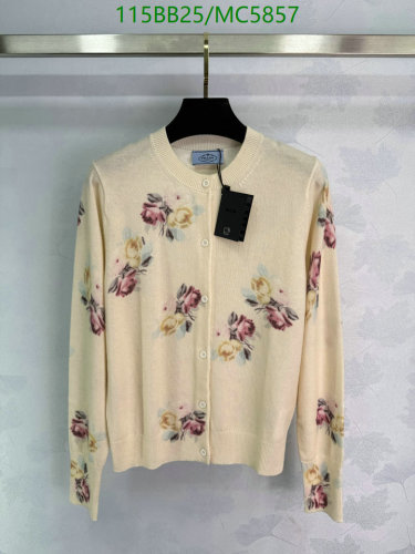 Prada Women's Floral Print Wool Cardigan - Elegant Knitwear, Size S-M-L