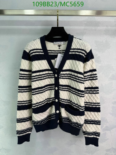 Christian Dior Wool Cardigan, Striped Knitwear for Women, Luxurious and Stylish