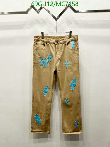 Chrome Hearts Cotton Pants with Cross Patches - Stylish and Comfortable