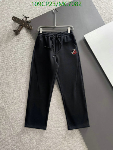 Moncler Men's Black Cotton Blend Logo Patch Drawstring Lounge Pants Trousers