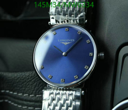 Longines Women's Elegant Blue Dial Quartz Watch with Stainless Steel Bracelet