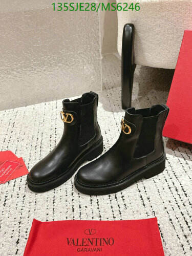 Valentino Garavani Women's Black Cowhide Leather Ankle Boots EU35-EU41