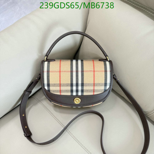 Burberry TB Bag, Canvas and Calfskin, Stylish Crossbody Bag for Women