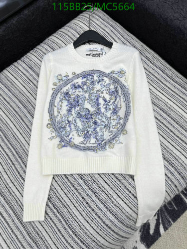 Dior Women's Knit Sweater with Intricate Floral Pattern - Elegant and Comfortable