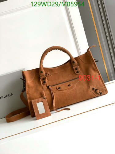 Balenciaga Genuine Leather Brown Shoulder Bag - Model 9031