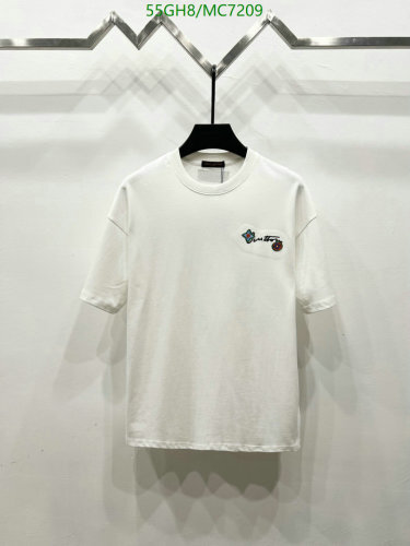 Louis Vuitton Men's White Cotton T-Shirt with Embroidered Design 5 Louis Vuitton Men's White Cotton T-Shirt with Embroidered Design