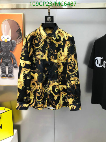 Versace Baroque Print Shirt - Polyester Cotton Blend - MC6487