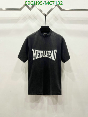 Balenciaga Metalhead Print Cotton T-Shirt - Black, Casual Style