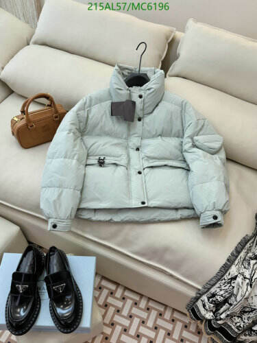 Prada Down Jacket Women's MC6196 Goose Down Padded Coat - Sizes 38-44
