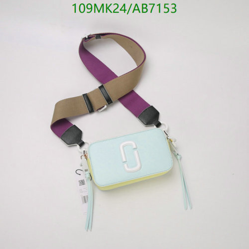 Marc Jacobs Snapshot Crossbody Bag, Cowhide Leather, Multi-Color Strap - AB7153