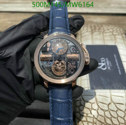 Jacob & Co. MW6164 Automatic Mechanical Watch - 45mm Stainless Steel, Blue Strap