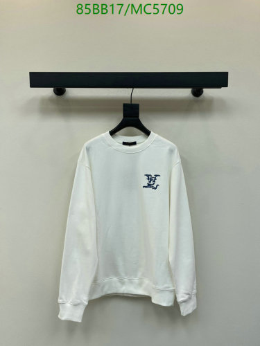 Louis Vuitton Cotton Sweatshirt with Embroidered Logo - Cream White