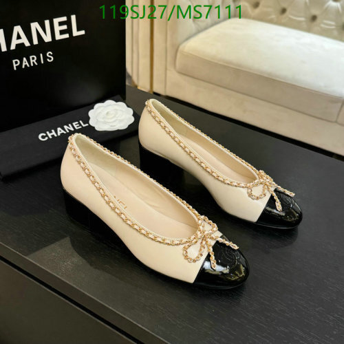 Chanel Women's Ballerina with Chain Embellishment - Beige & Black, EU35-EU42