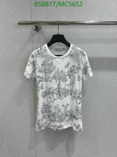 Dior White Cotton T-Shirt with Toile de Jouy Motif, Short Sleeves, S-L Sizes